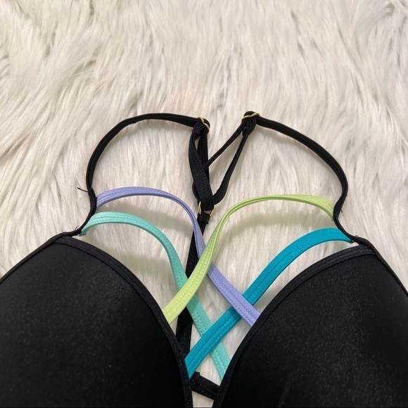 Collections by Catalina Push Up Bikini Top Black Strappy - Picture 6 of 10